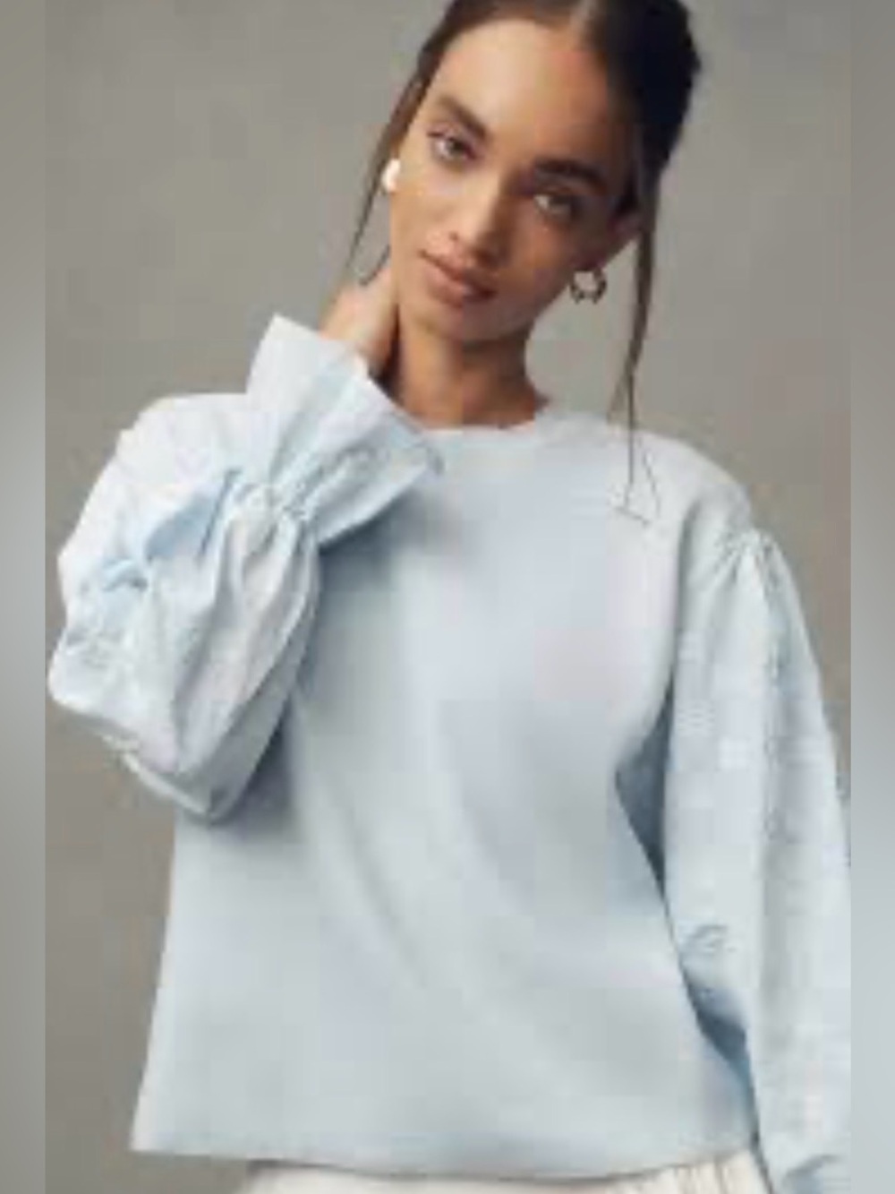 🆕 ANTHROPOLOGIE Puff Sleeve Pullover Sweater - Picture 3 of 9